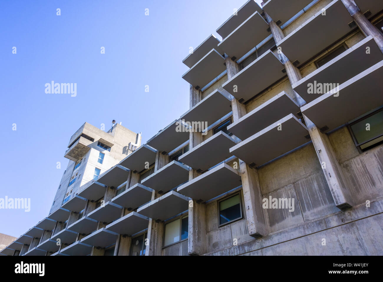 July 13, 2019 Berkeley / CA / USA - Wurster Hall, home of the renowned College of Environmental Design at University of California, Berkeley, built in Stock Photo