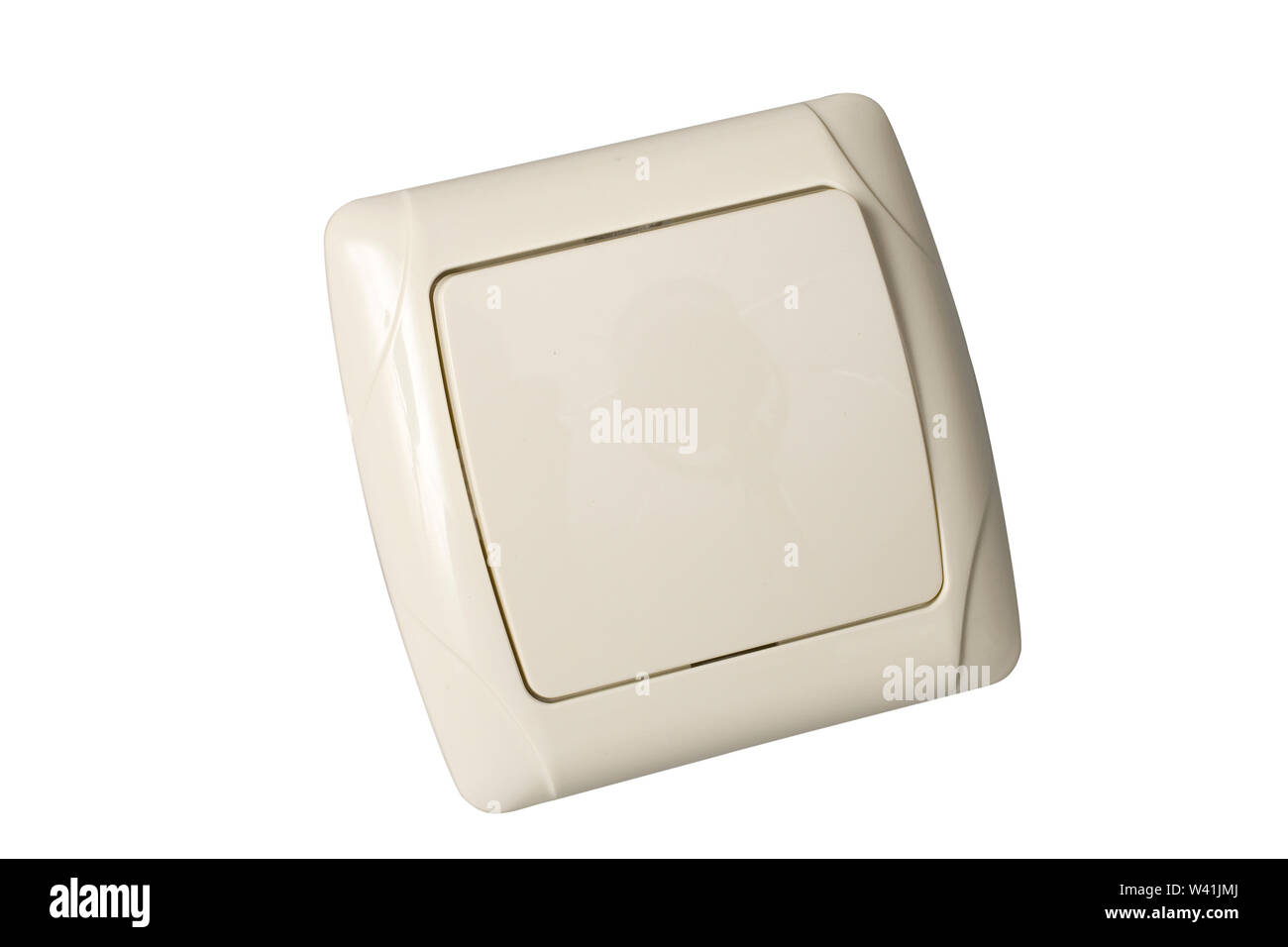light switch isolated on white background with clipping path Stock Photo