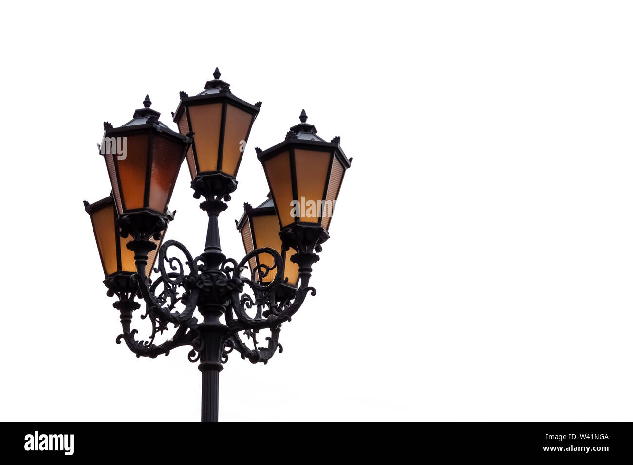 Street lamps, made in the old style. Stock Photo