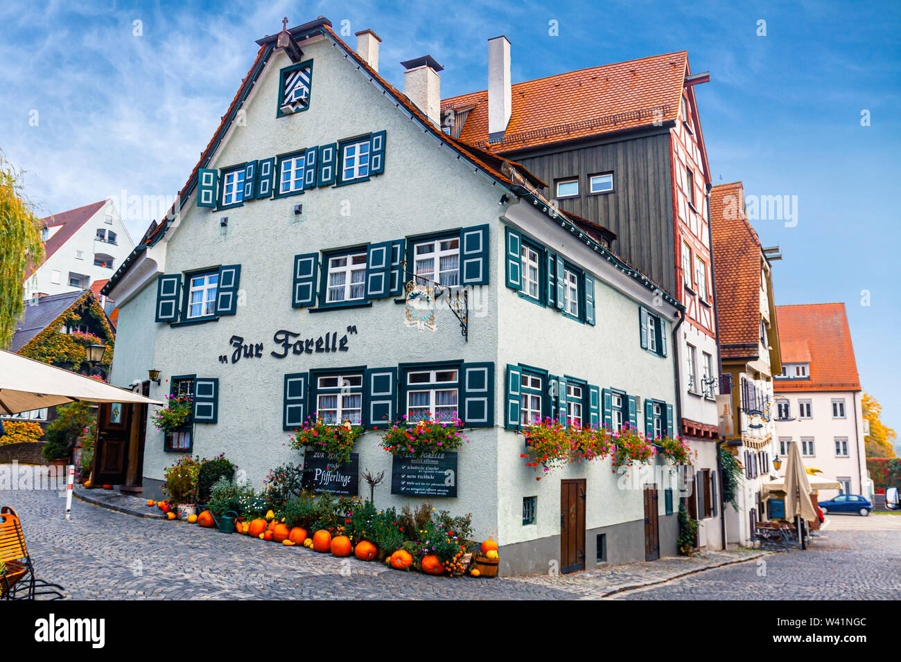 Ulm, Germany 10 .6.2012 German house in the Bavarian style Stock Photo