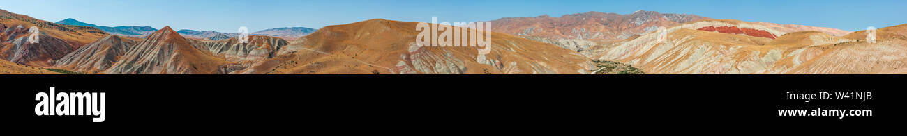 Super wide panorama of mountain landscape Stock Photo