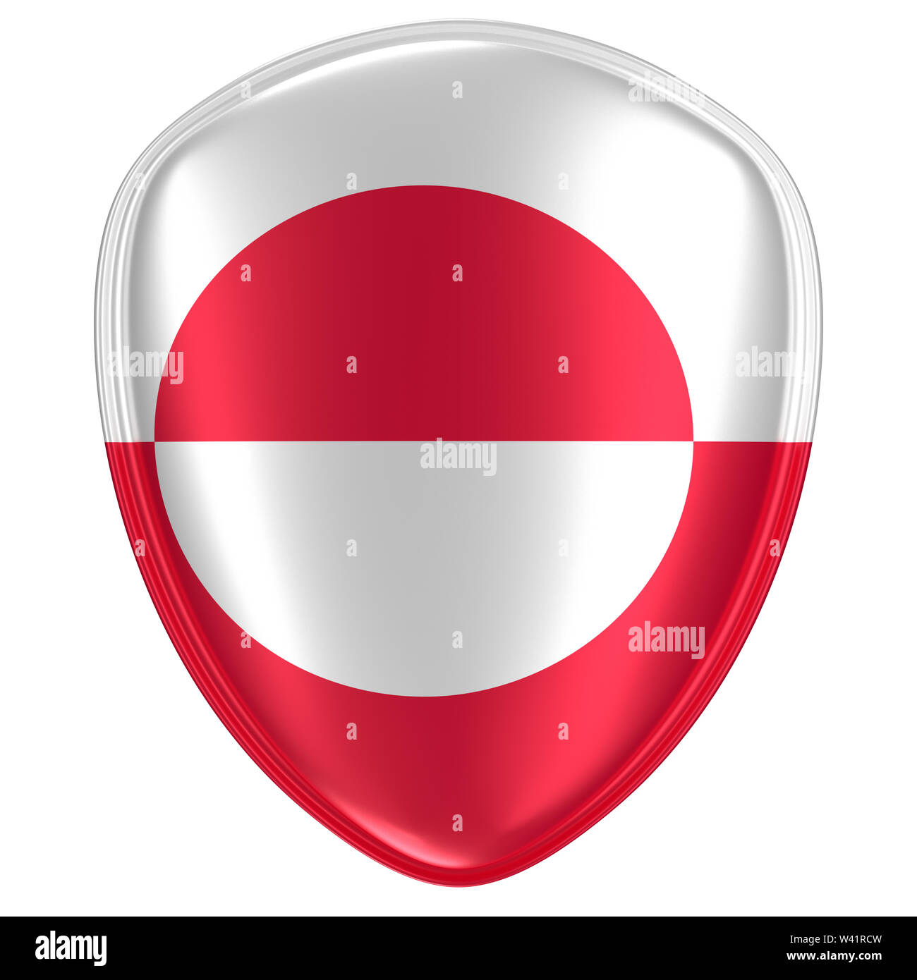 3d rendering of a Greenland flag icon on white background Stock Photo ...