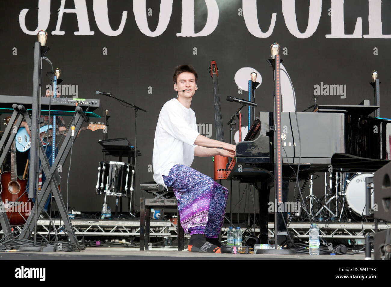 Jacob Collier performing on the Main Stage on Day One of the OnBlackheath Music Festival 2019 Stock Photo