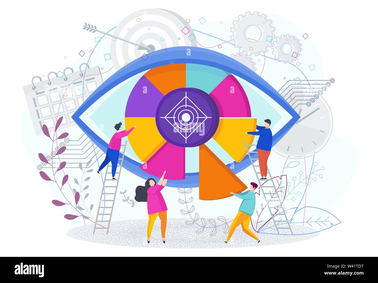 Business vision statement concept with eye icon Stock Vector Image