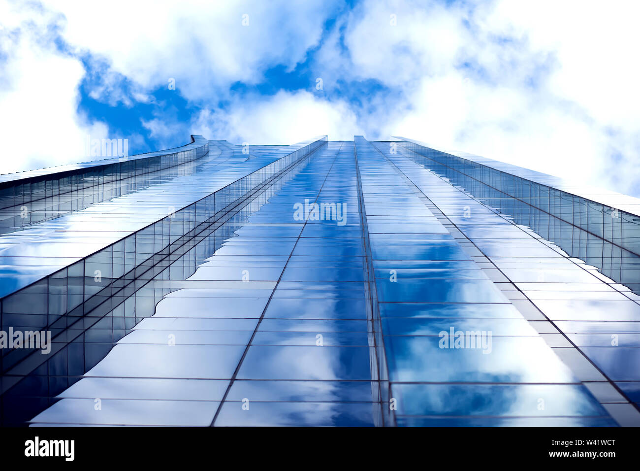 Modern Bussines Building Architecture with blue sky and clouds Stock ...