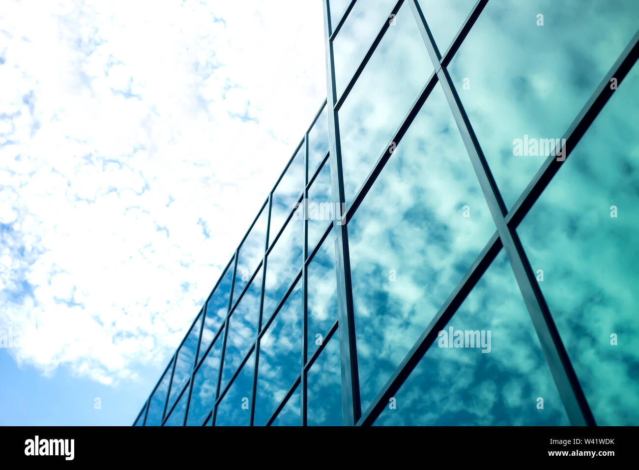Modern Bussines Building Architecture with blue sky and clouds Stock ...