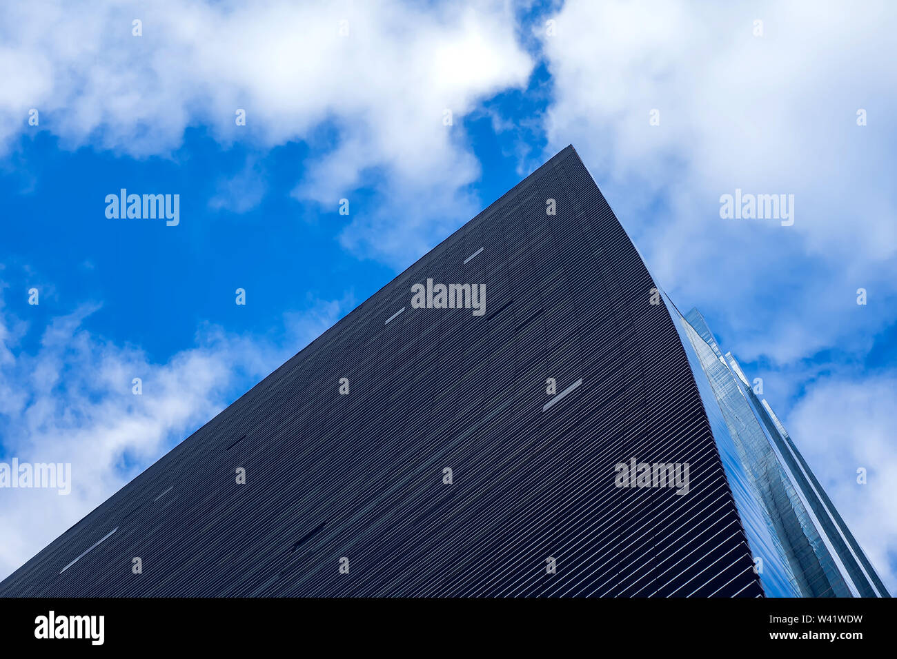 Modern Bussines Building Architecture with blue sky and clouds Stock ...