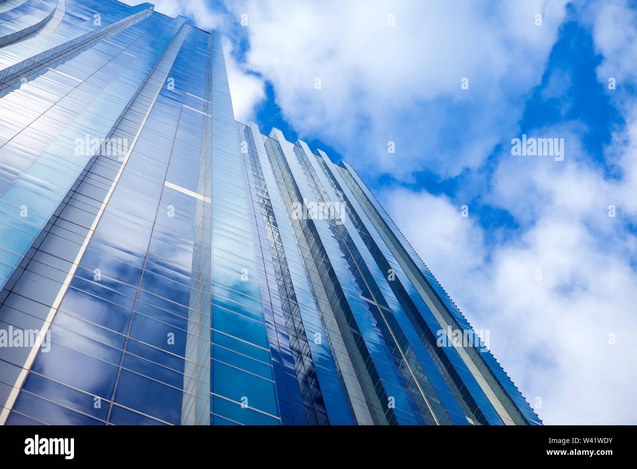 Modern Bussines Building Architecture with blue sky and clouds Stock ...