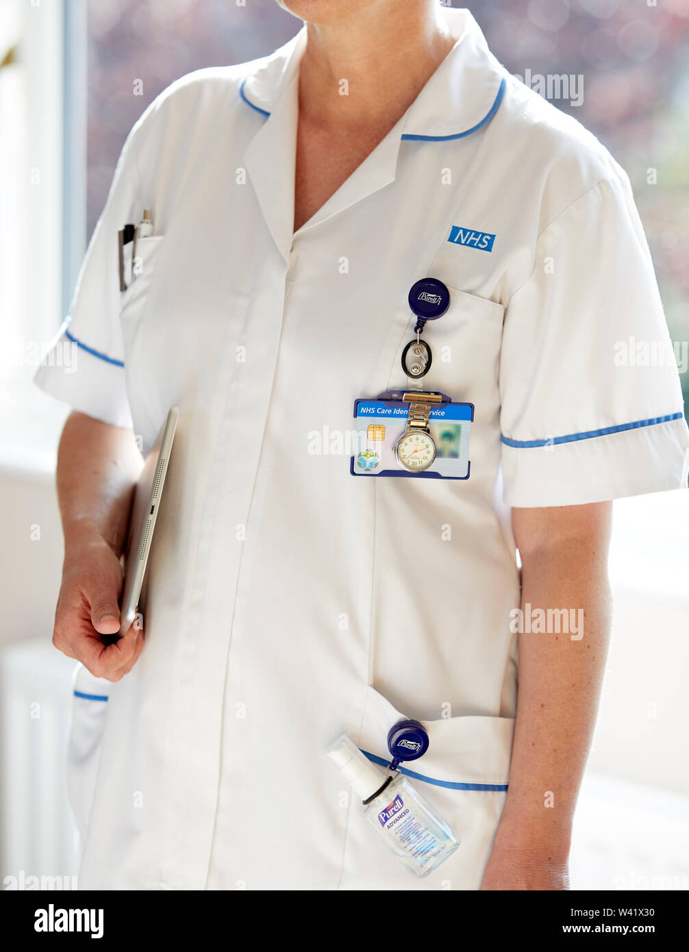 Close up of Nurse wearing uniform Stock Photo