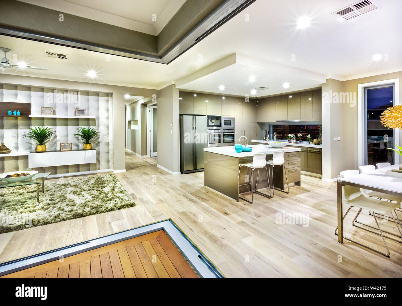 A grand living room décor Stock Photo - Alamy
