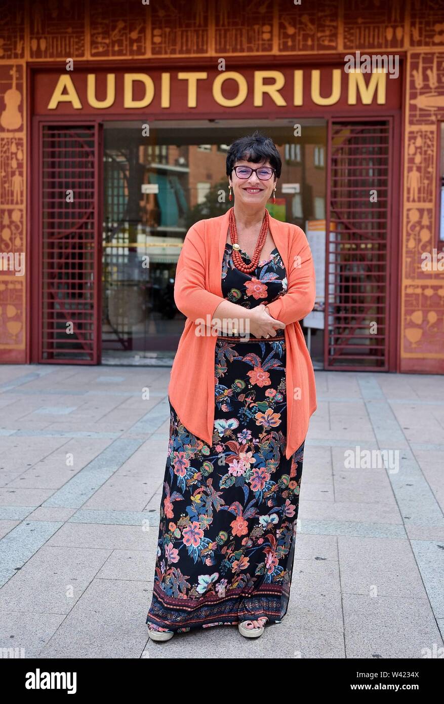 Ambra Redaelli photographed outside and inside the Milan Auditorium of  Largo Gustav Mahler (DuilioPiaggesi / Fotogramma, Milan - 2016-08-20) ps  the photo can be used in respect of the context in which