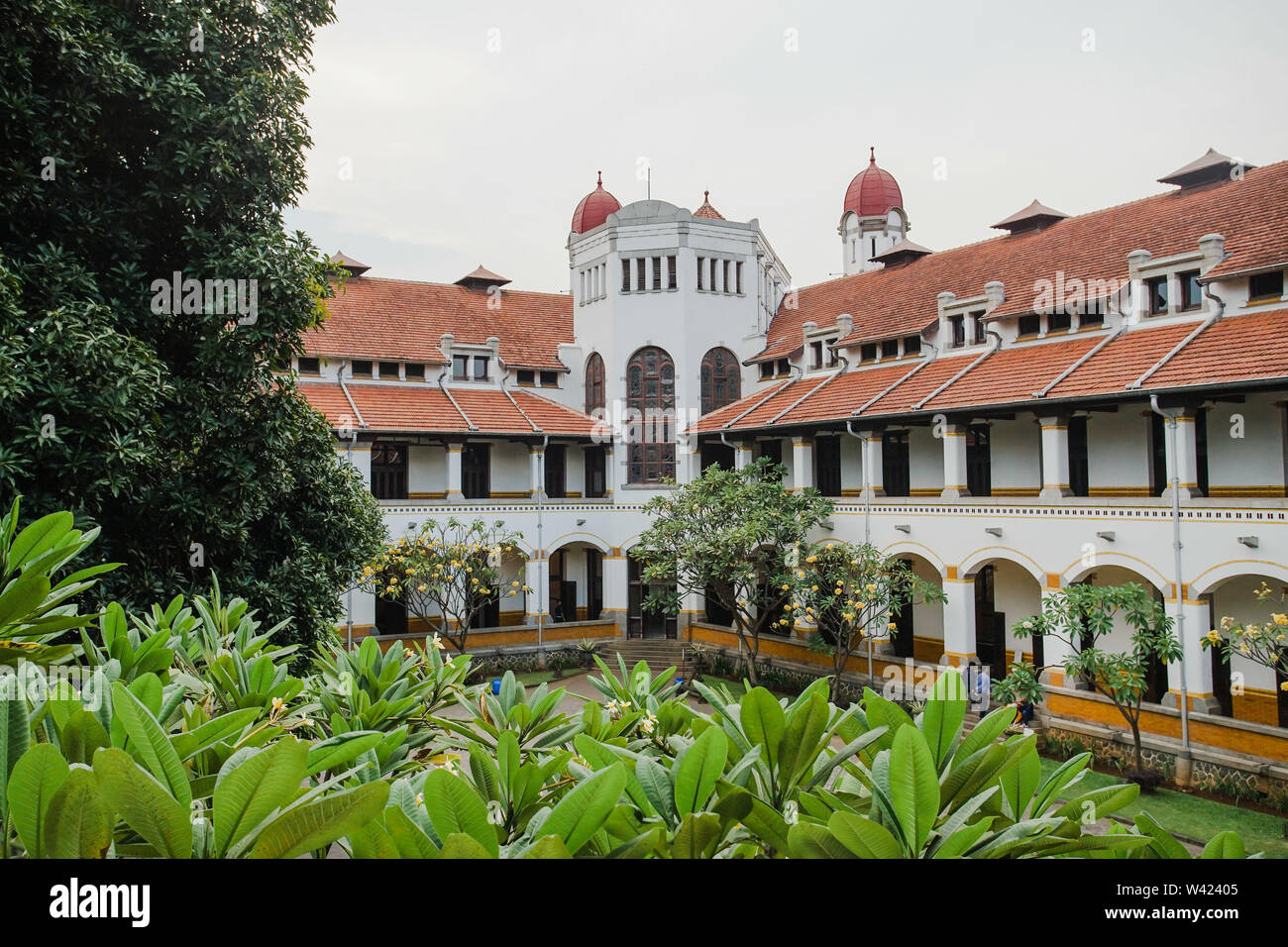Lawang Sewu is Dutch colonialism historical building in Semarang, Indonesia Stock Photo