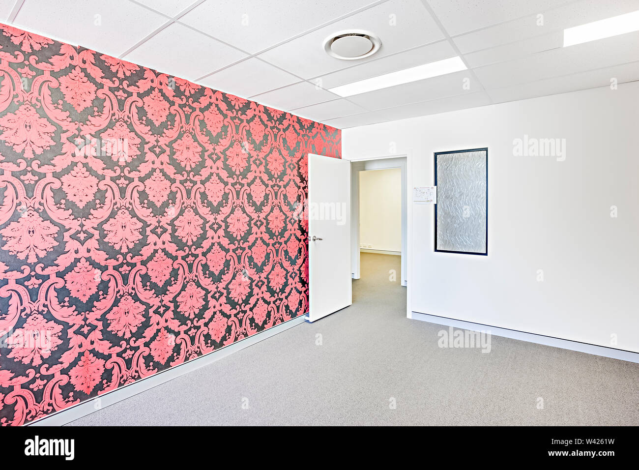 Creative and attractive red wall design Stock Photo Alamy
