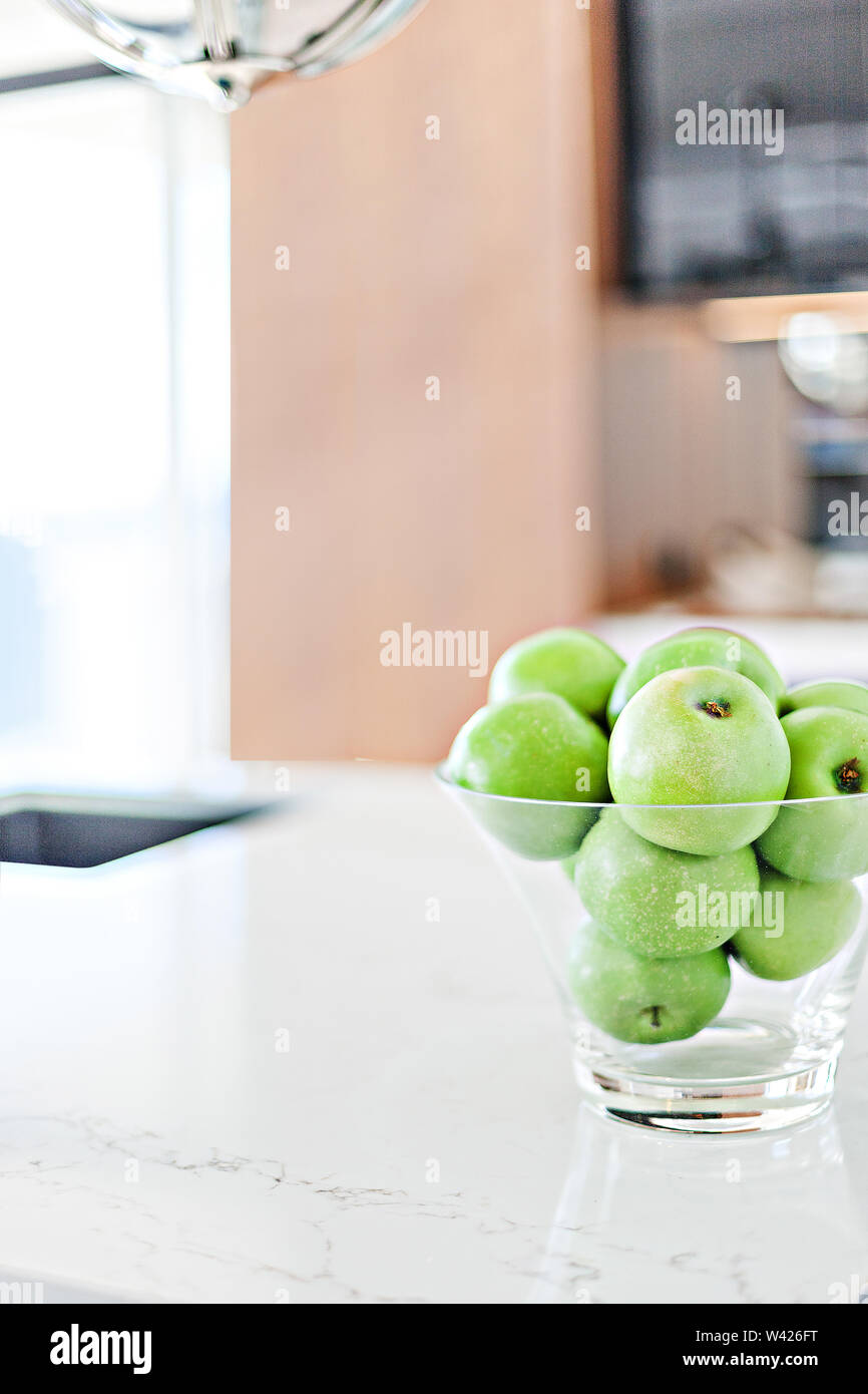 Fresh fruits in a glass on the kitchen countertop Stock Photo Alamy