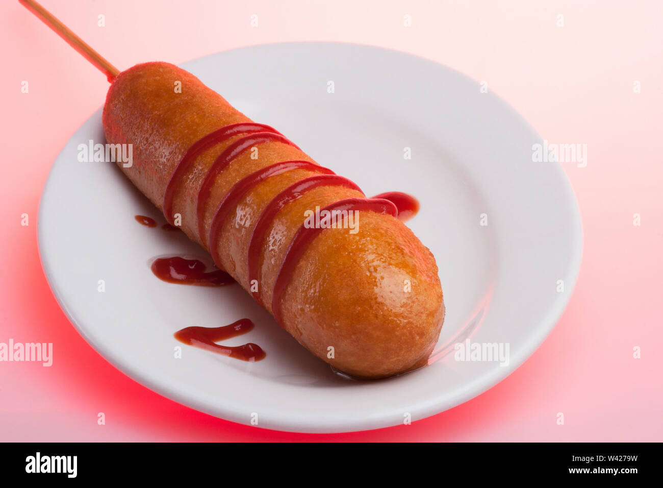 Download Big Sausage With Some Designs Sweet Sausages Including Sauce Very Shiny Look Background Is Pink Color Dining Table Of A Luxury Hotel Or House Stock Photo Alamy PSD Mockup Templates