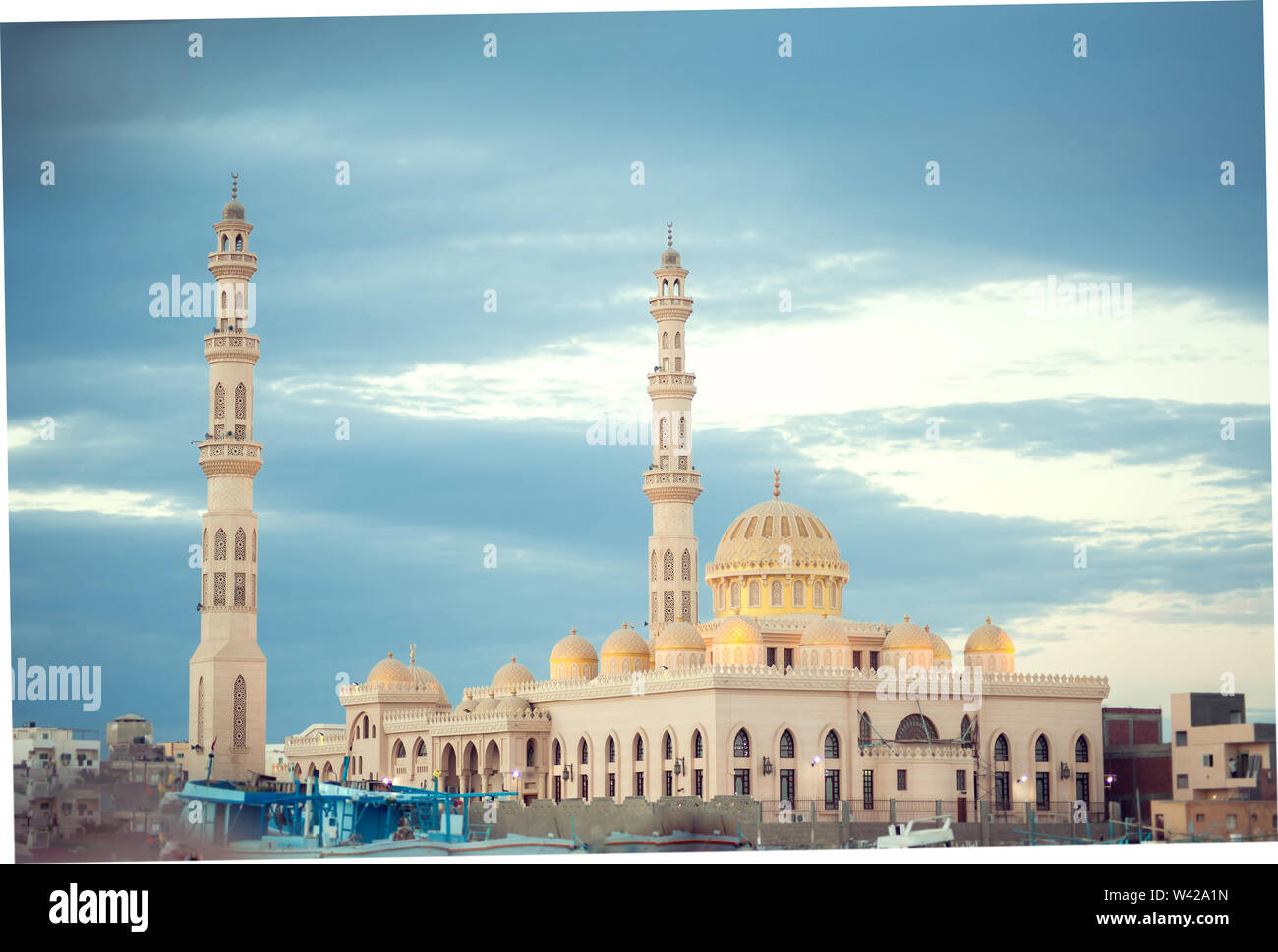 Hurghada, Egypt, December 2018 - The main mosque in the center of Hurghada city Stock Photo