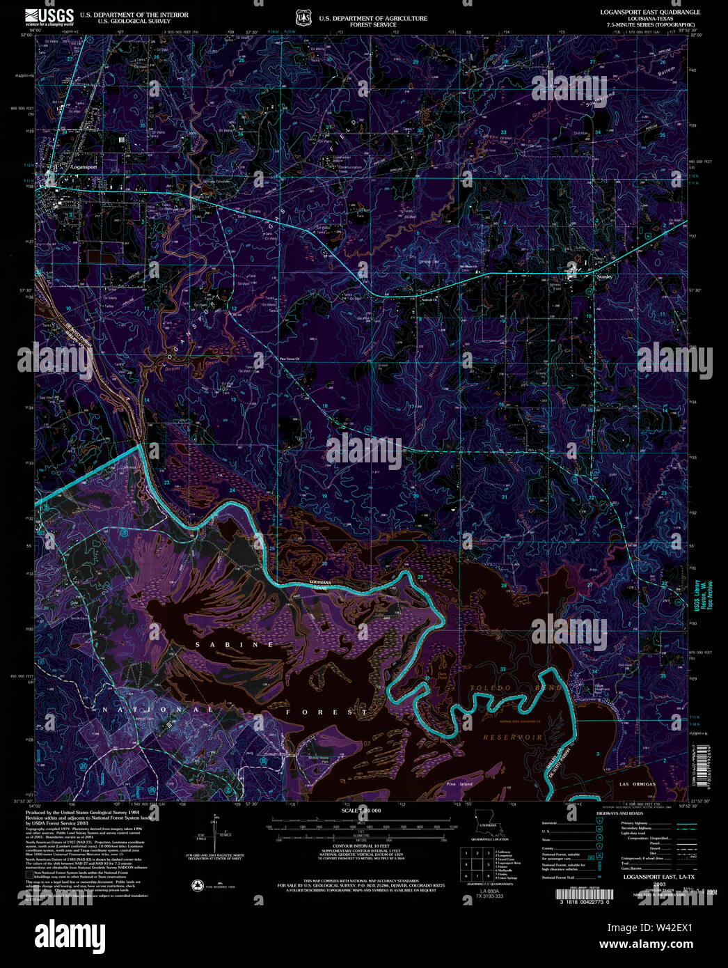 Logansport louisiana map hires stock photography and images Alamy