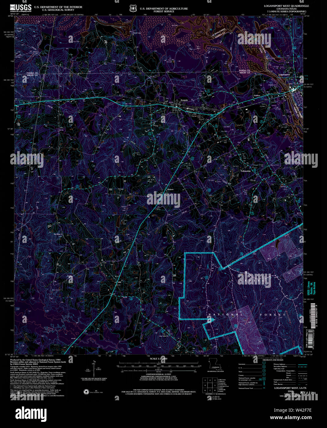 Logansport louisiana map hires stock photography and images Alamy