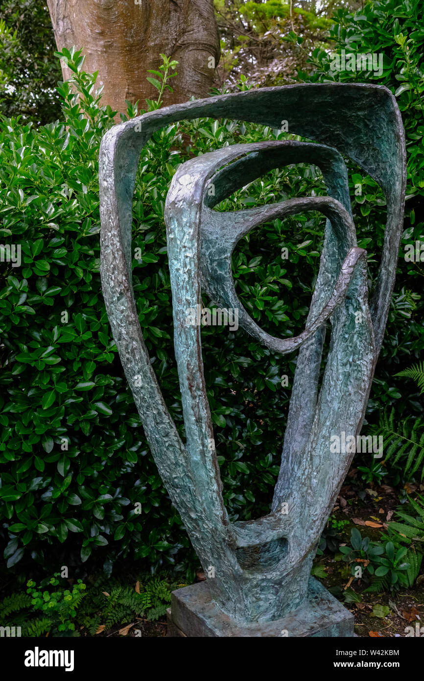 A sculpture in the garden at the Barbara Hepworth studios in St Ives