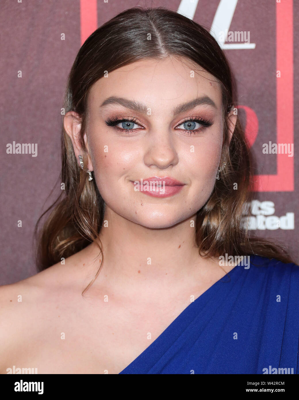 Hollywood, United States. 18th July, 2019. HOLLYWOOD, LOS ANGELES, CALIFORNIA, USA - JULY 18: Model Olivia Brower arrives at the Sports Illustrated Fashionable 50 held at Sunset Room Hollywood on July 18, 2019 in Hollywood, Los Angeles, California, United States. (Photo by Xavier Collin/Image Press Agency) Credit: Image Press Agency/Alamy Live News Stock Photo