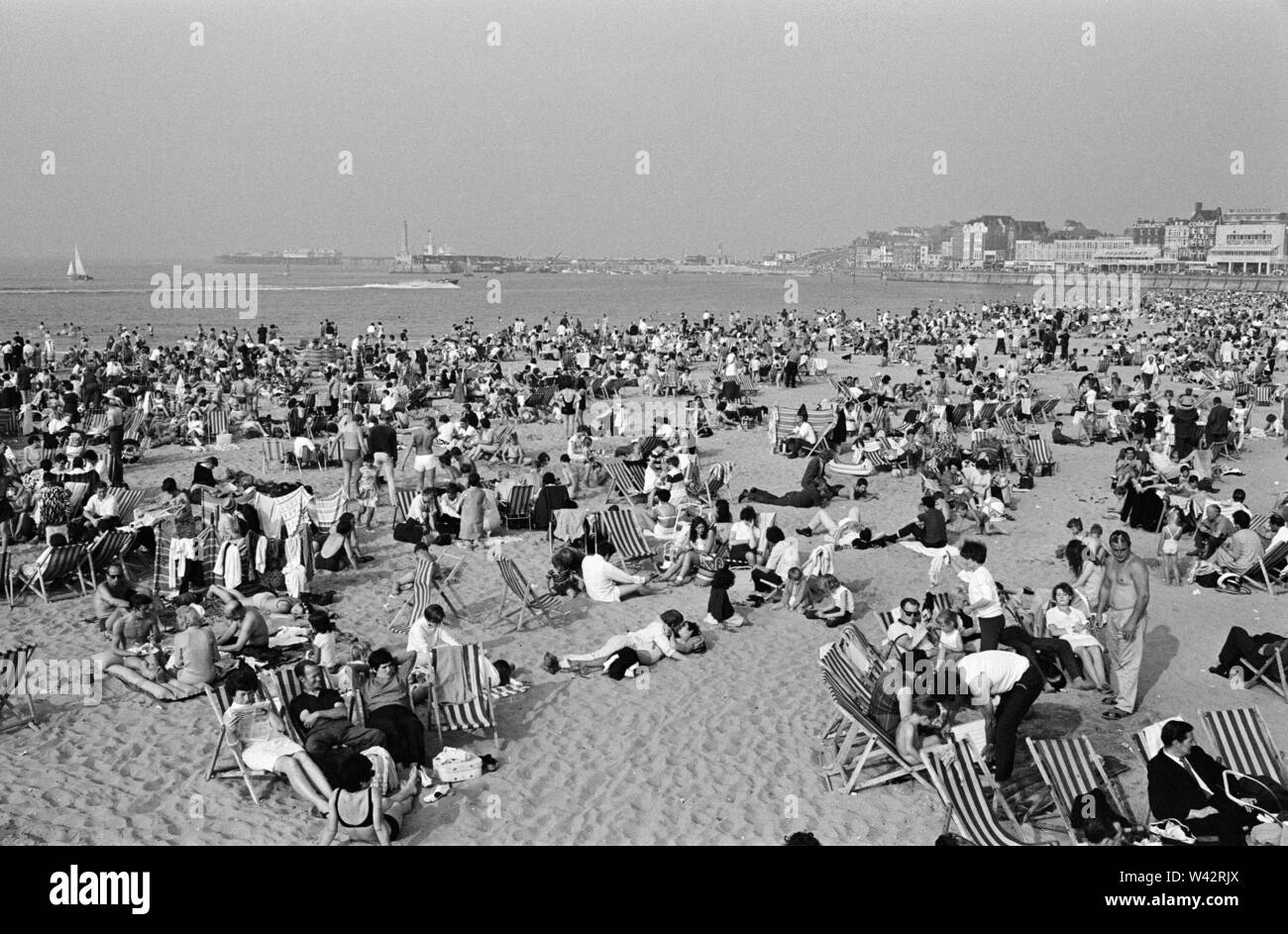 Bank holiday scenes at Margate, Kent. 27th August 1967. Stock Photo