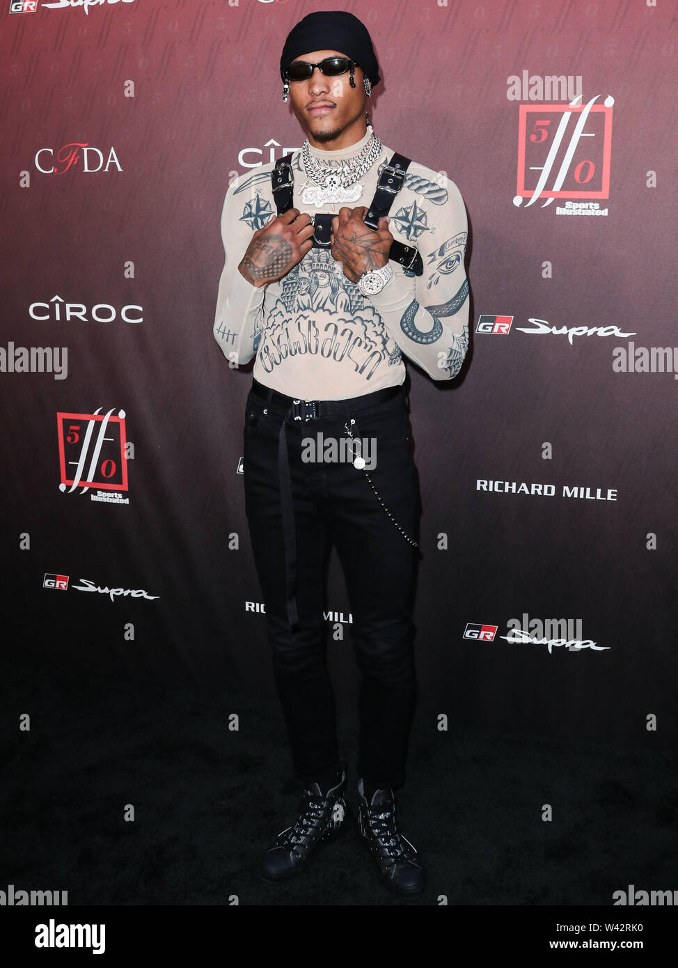 Kelly Oubre Jr. arrives at the Sports Illustrated Fashionable 50 held at  HYDE Sunset: Kitchen + Cocktails in West Hollywood, CA on Thursday, July  12, 2018. (Photo By Sthanlee B. Mirador/Sipa USA