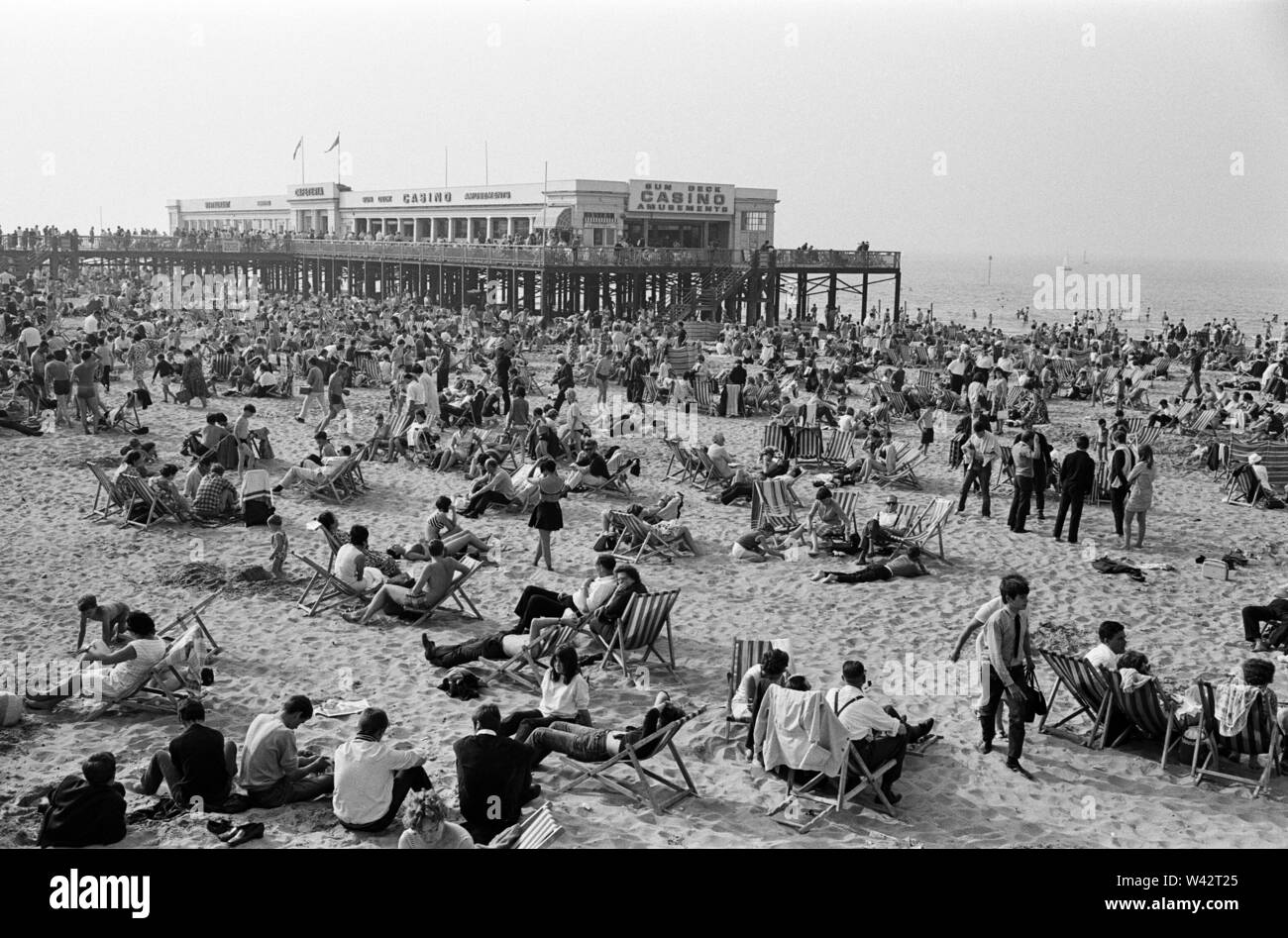 Bank holiday scenes at Margate, Kent. 27th August 1967. Stock Photo