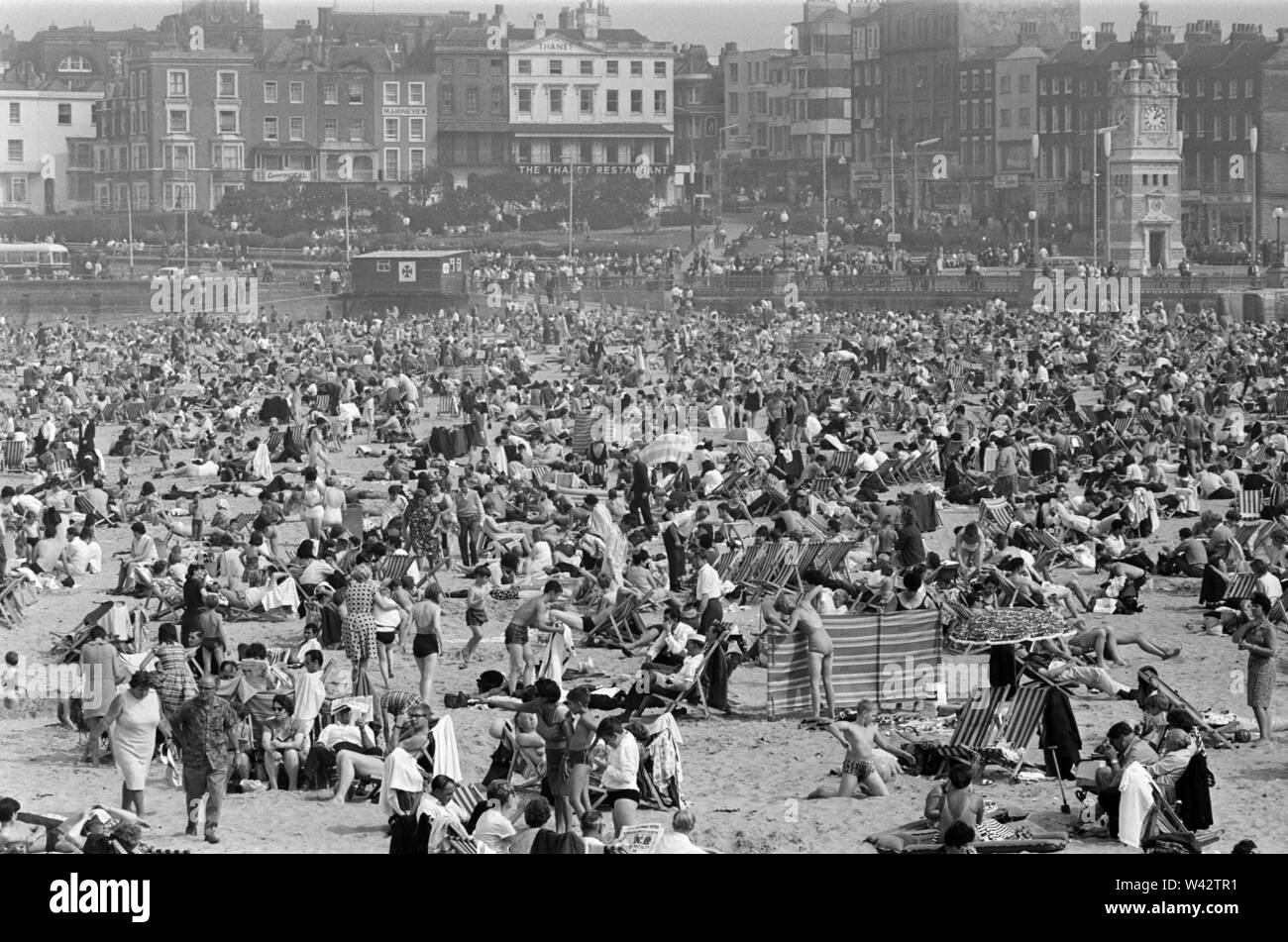 Bank holiday scenes at Margate, Kent. 27th August 1967. Stock Photo