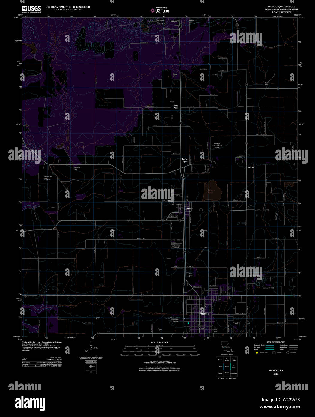 Mamou louisiana map hires stock photography and images Alamy