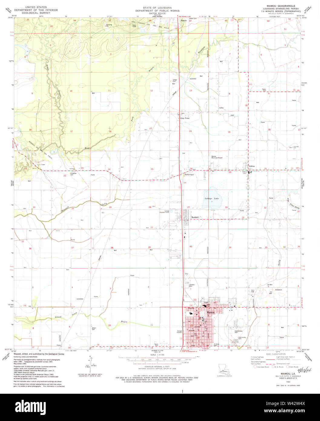 Mamou louisiana map hires stock photography and images Alamy
