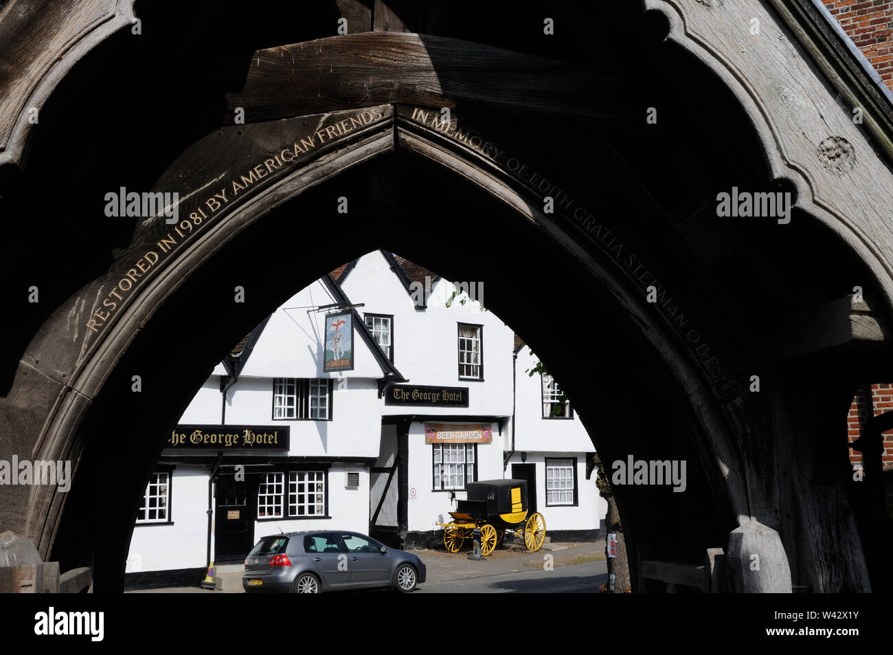 Lych gate, Dorchester on Thames, Oxfordshire, was designed by William