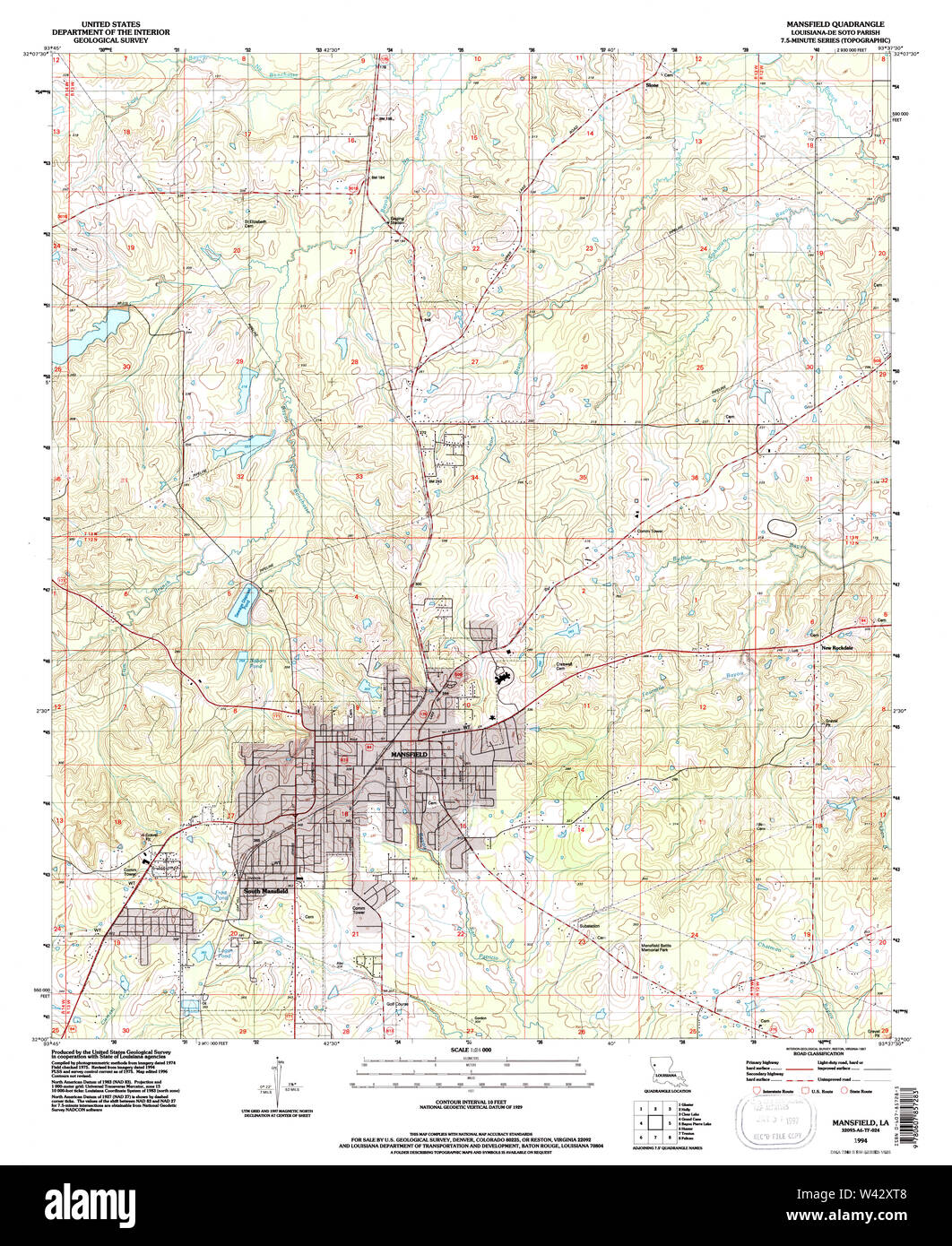 Map of mansfield Cut Out Stock Images & Pictures - Alamy