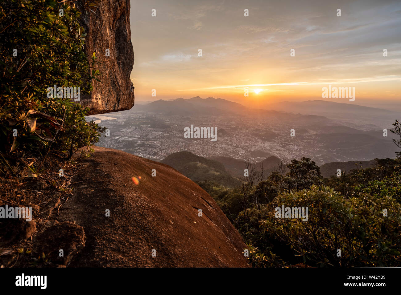 View from Bico do Papagaio mountain in Tijuca Forest, Rio de Janeiro