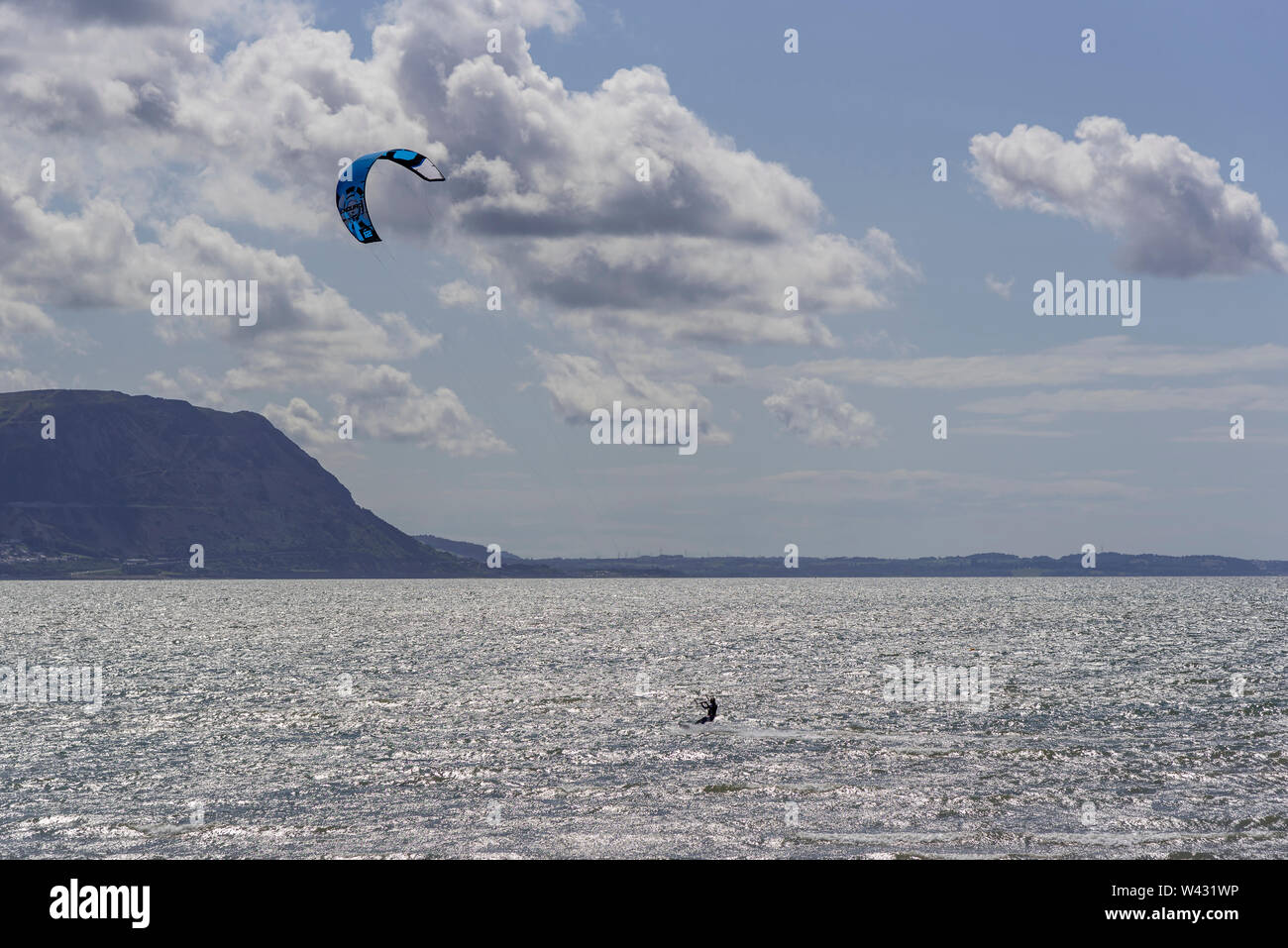 West Bay Llandudno. Kite surfing Stock Photo