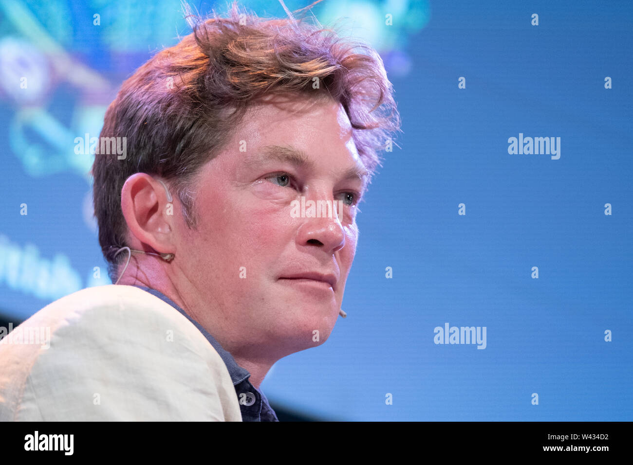 Horatio Clare, travel writer,  at the  32nd annual Hay Festival of Literature and the Arts. Stock Photo