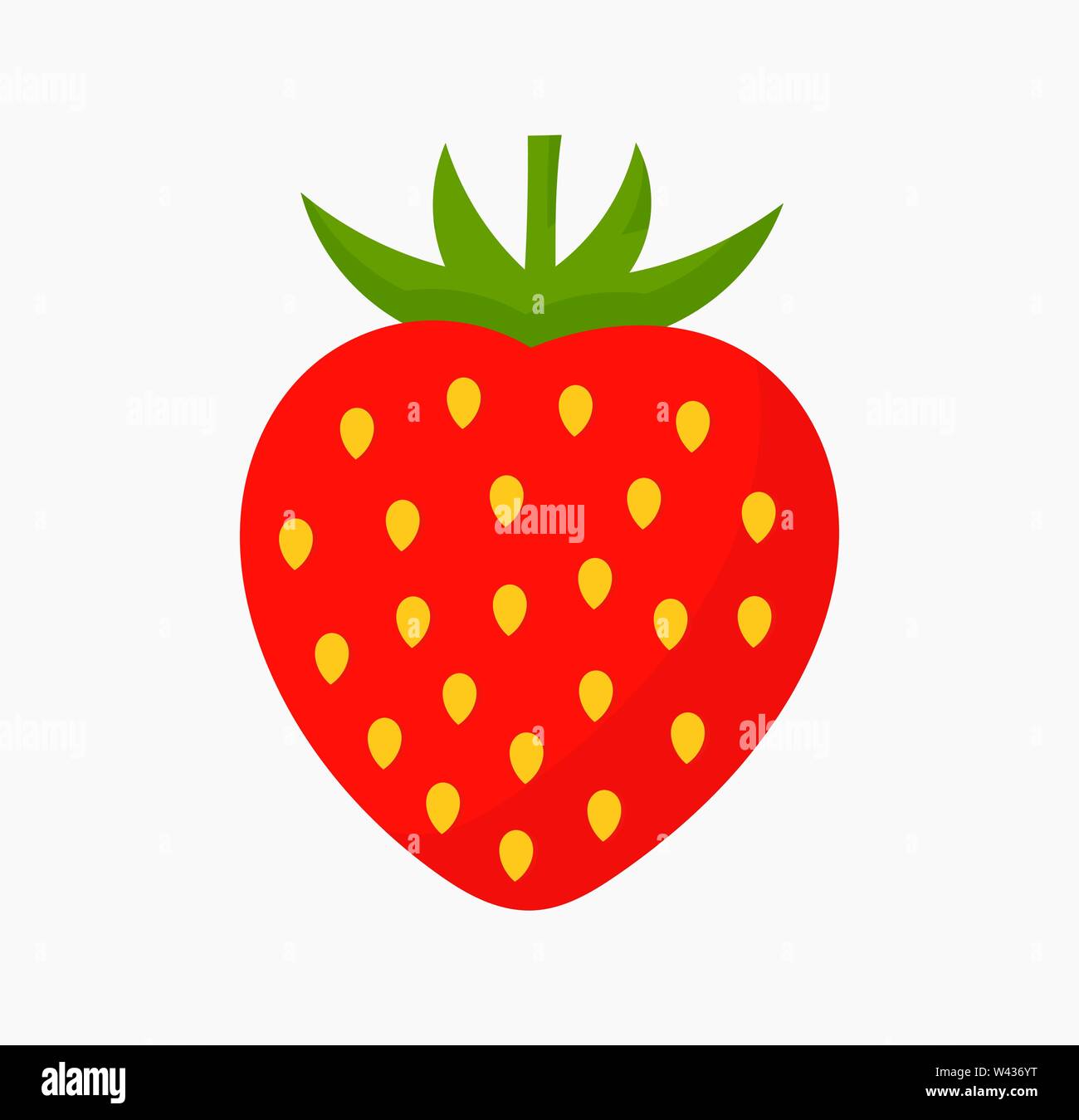 Strawberry fruit icon isolated on white. Vector illustration Stock ...