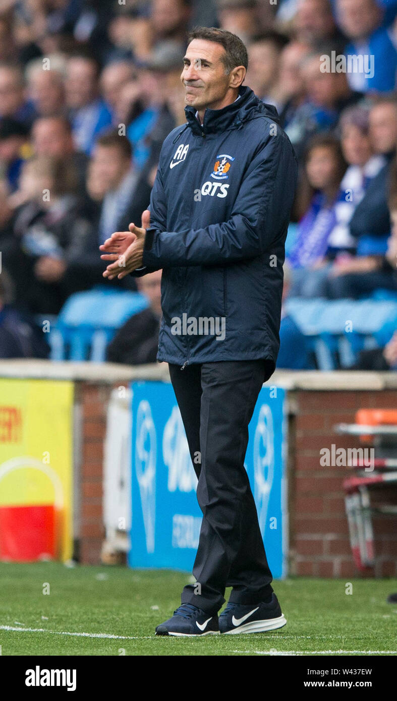 Kilmarnock manager Angelo Alessio  first home game in charge during the UEFA Europa League first qualifying round second leg match at Rugby Park, Kilmarnock Stock Photo