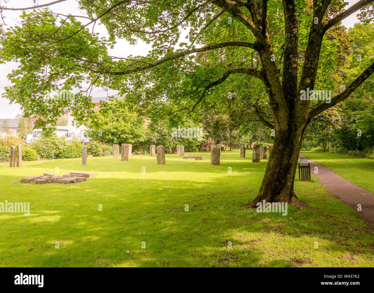 Playground and public park in Abergavenny, Wales Stock Photo Alamy