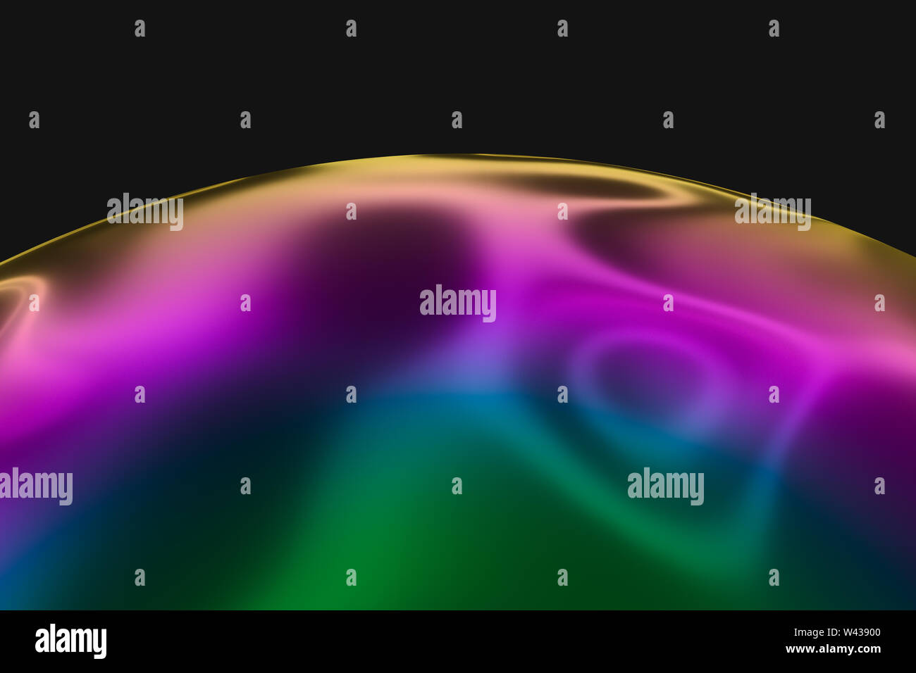 Spheres with the colorful surface, dark background, 3d rendering ...