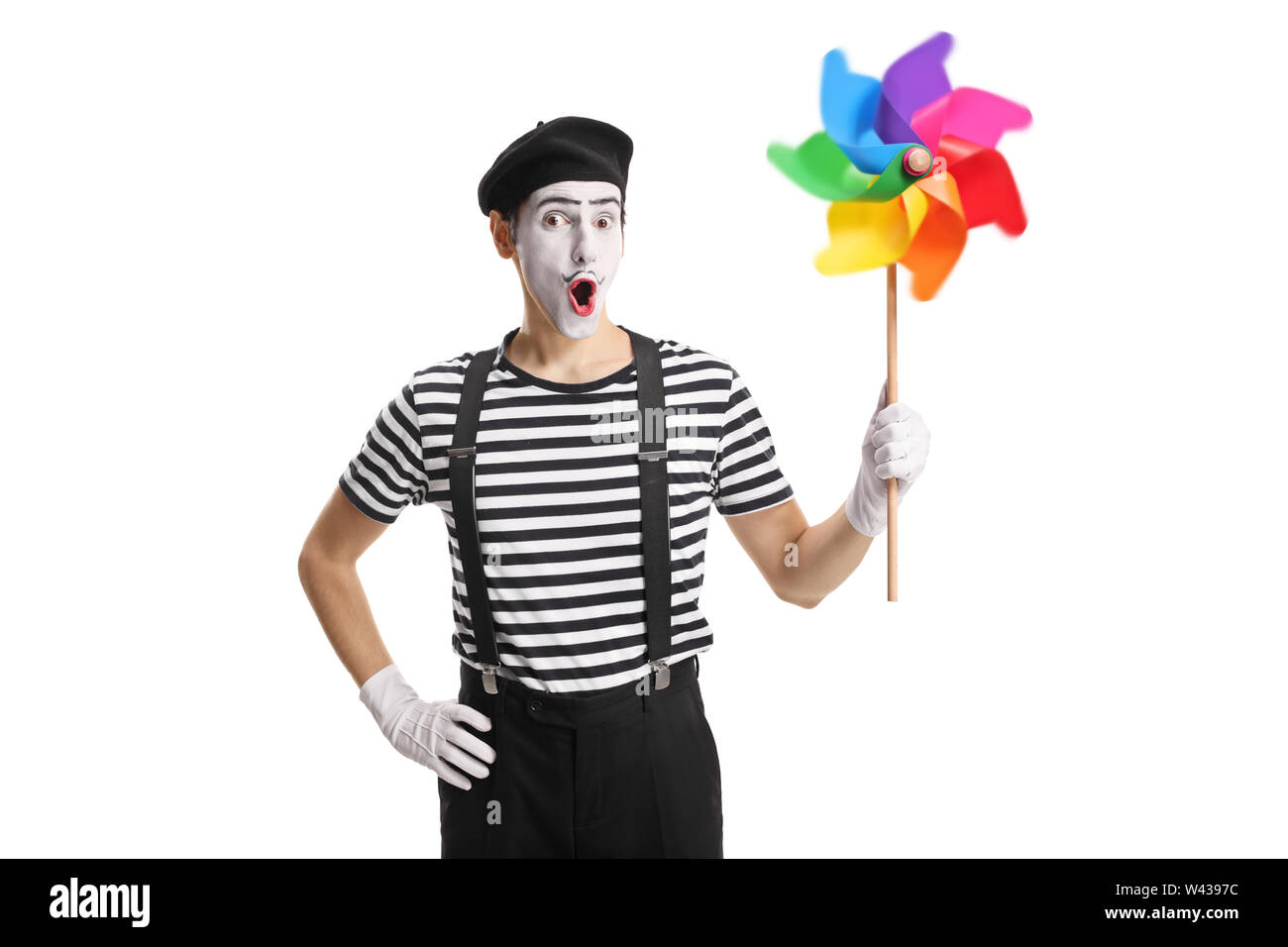 Man playing with pinwheel hi-res stock photography and images - Alamy