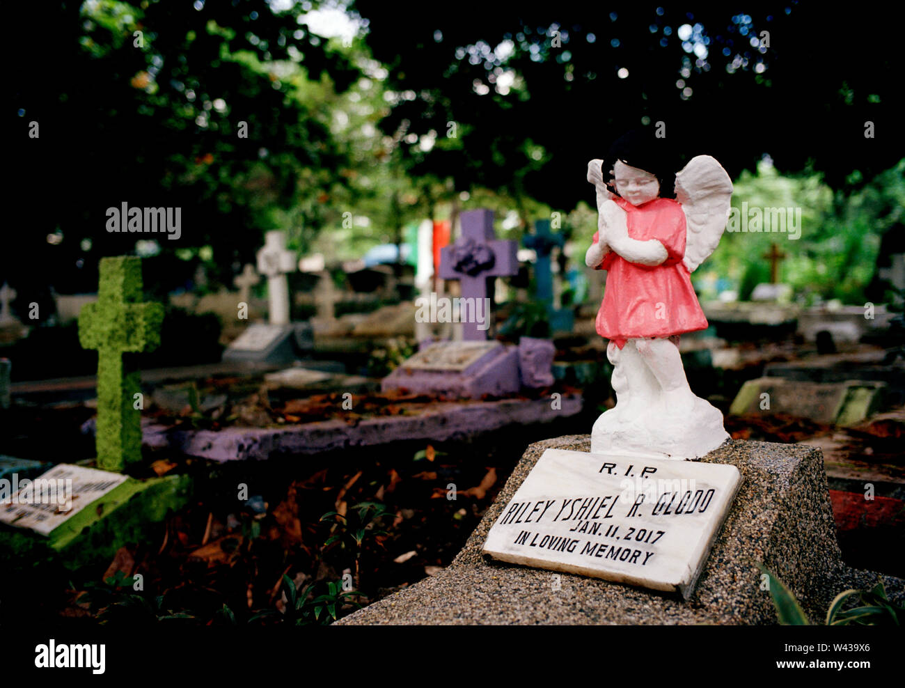 Manila South Cemetery in Manila in Luzon Metro Manila in the Philippines in Southeast Asia Far East. Stock Photo