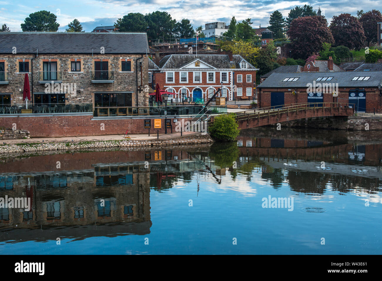 Exeter Quay or Quayside in early morning light. Devon, England, UK. Stock Photo