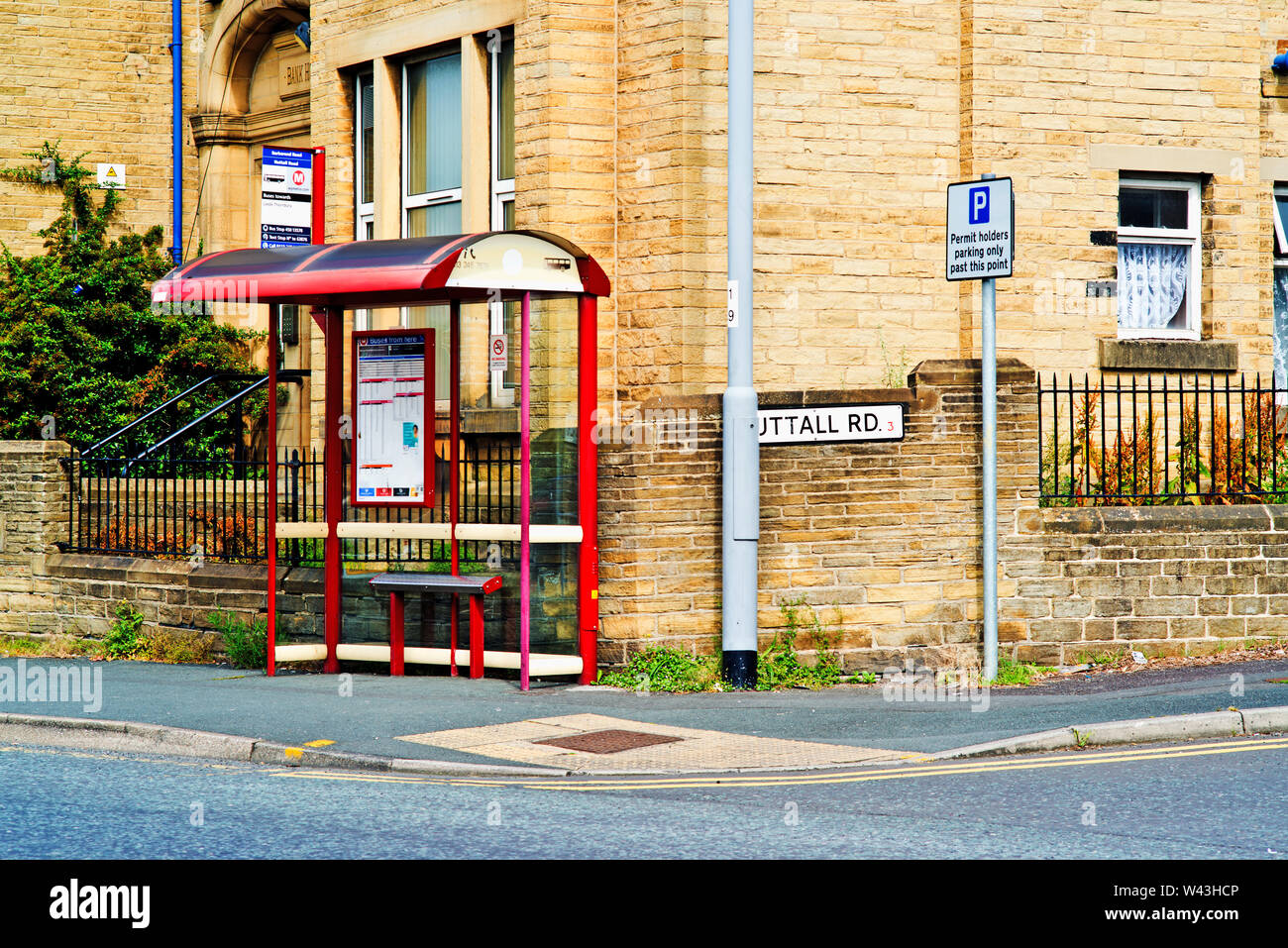 Barkerend road and nuttall road bus stop hires stock photography and