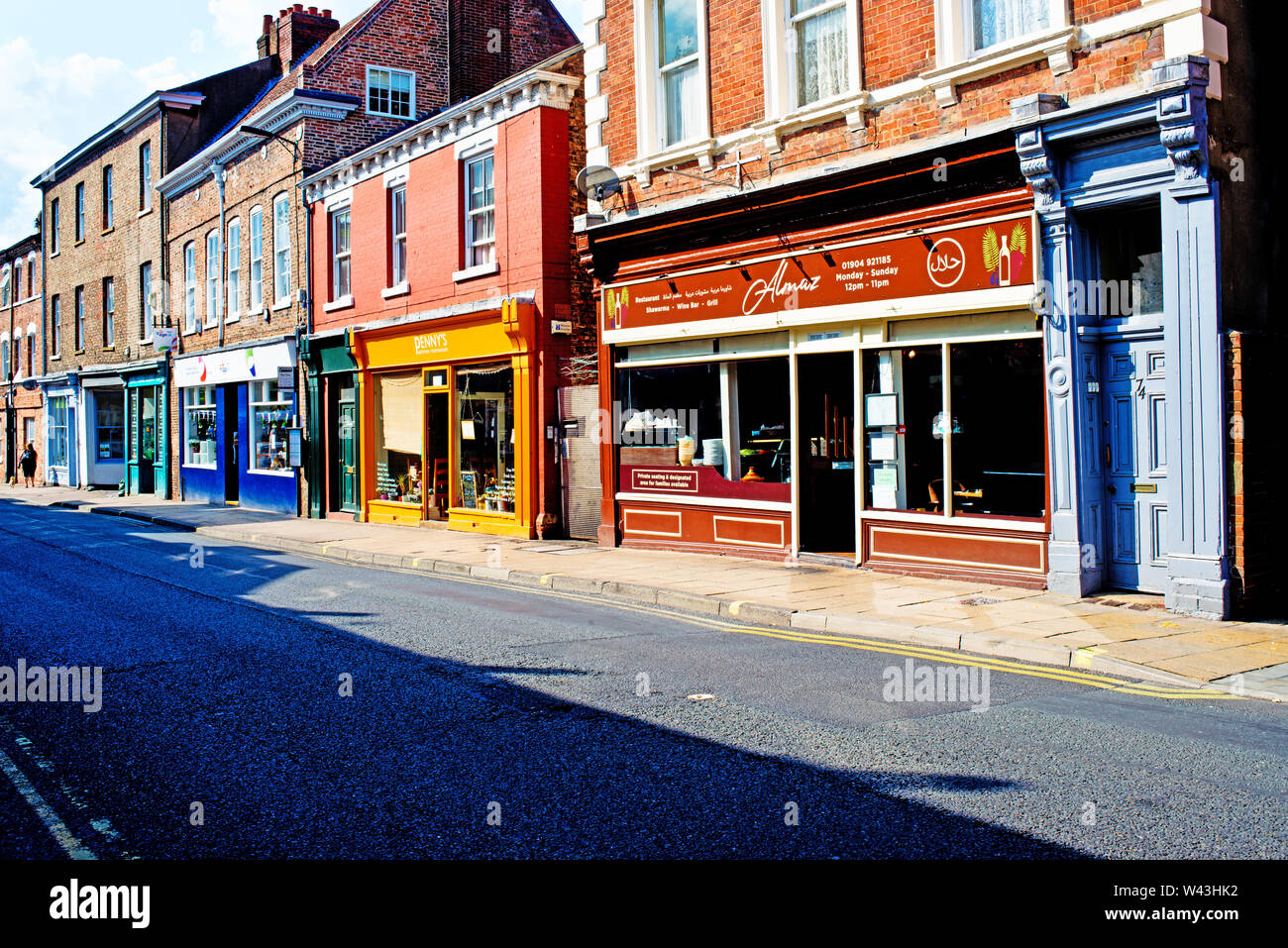 Shops and Bars, Walmgate, York, England Stock Photo Alamy