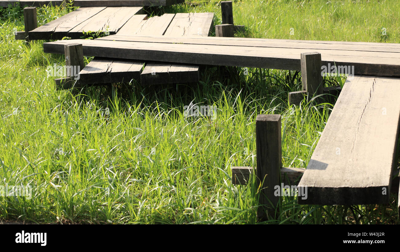 wood bridge in japan garden at day Stock Photo Alamy