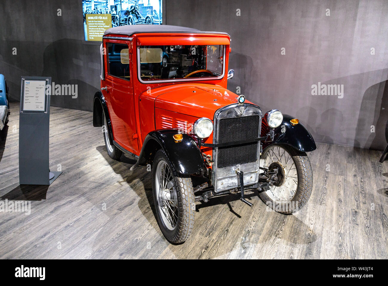 7 July 2019 - Museum EFA Mobile Zeiten in Amerang, Germany: BMW Dixi 3/15 Da Cabrio 1928 - 1931. Retro car, oldtimer Stock Photo