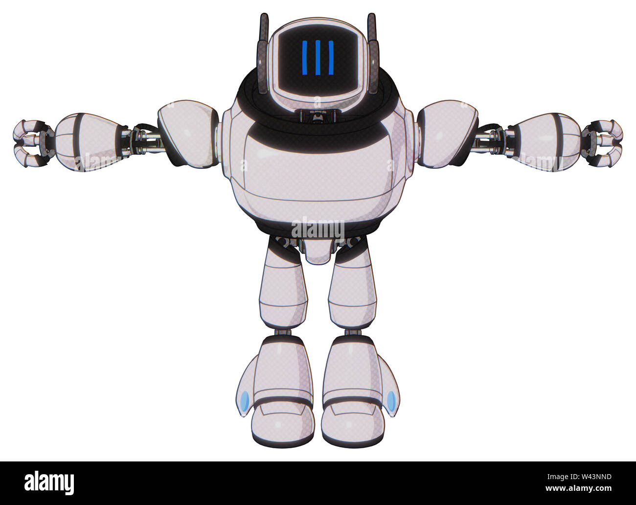 Bot containing elements: digital display head, three vertical line ...