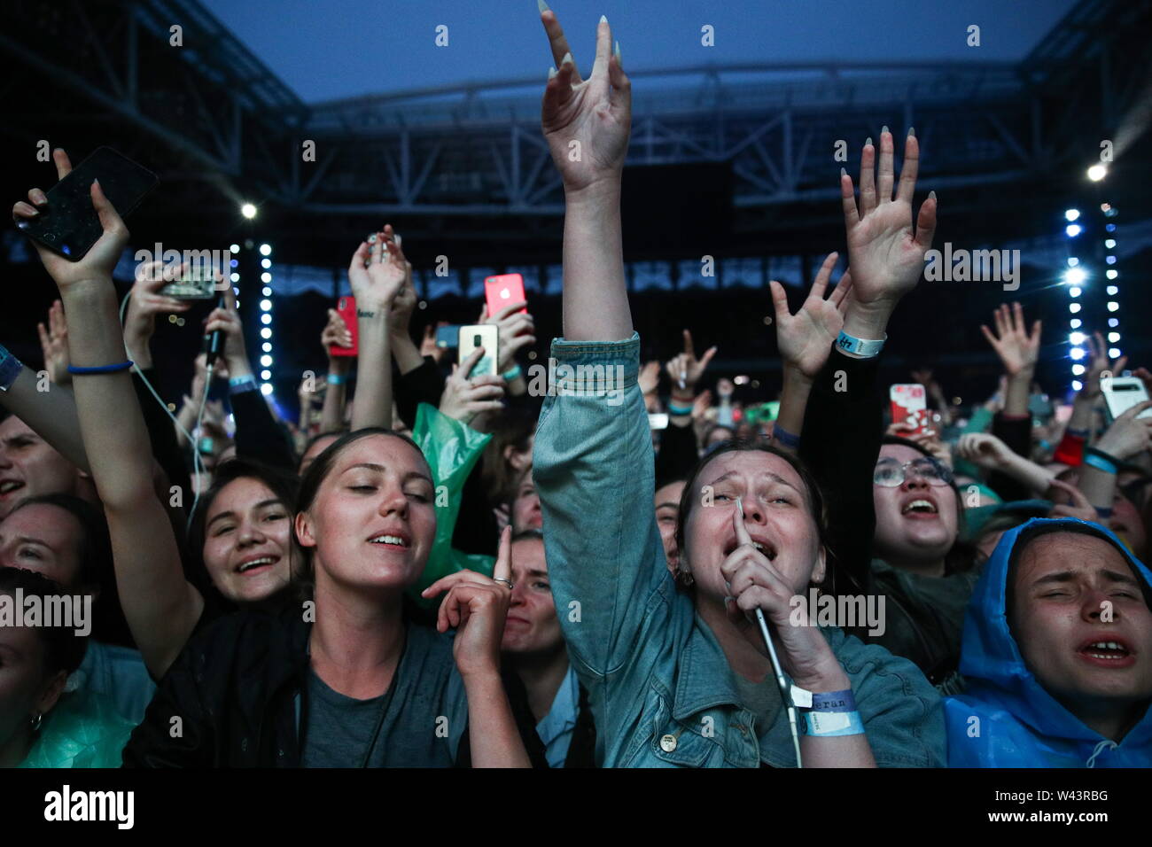 Moscow Russia 19th July 2019 Moscow Russia July 19 2019 People With Thei Hands In The