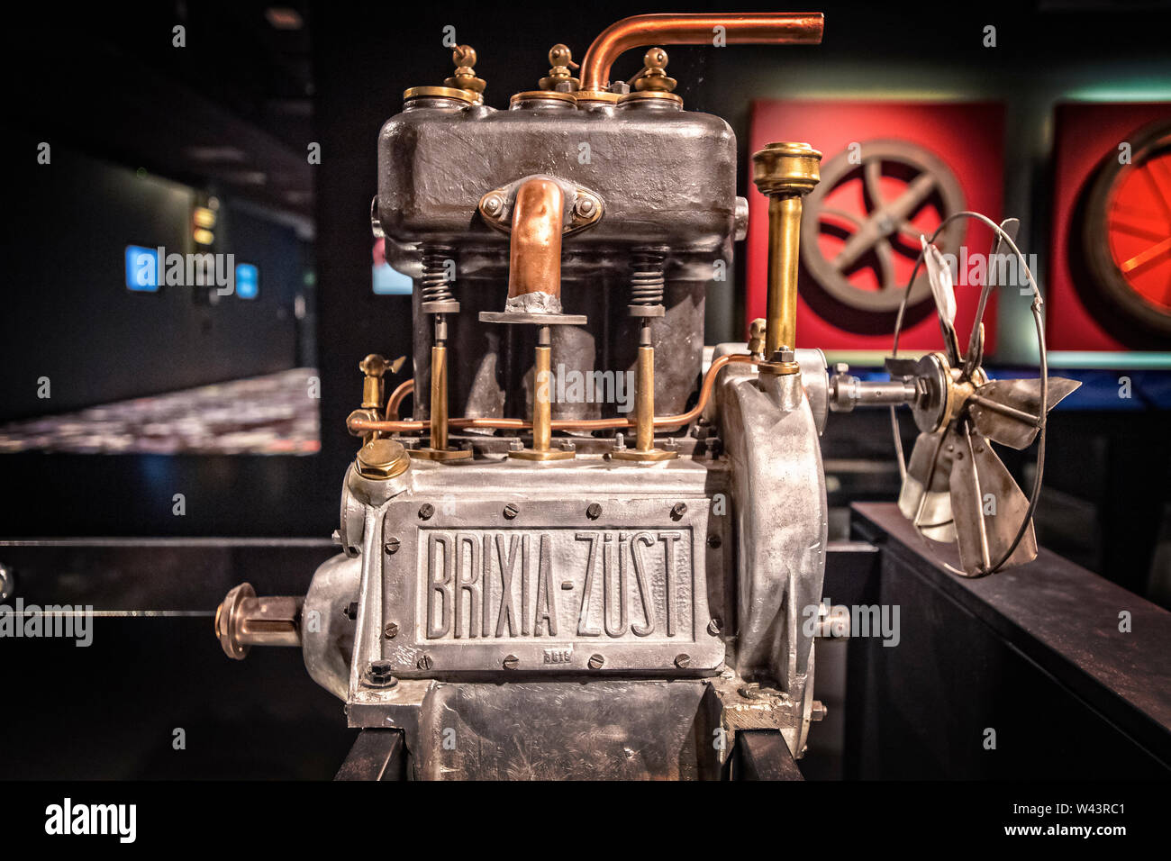Italy Piedmont Turin Museo Dell’ Automonbile Torino ( Mauto ) - Italy 1908 - engine Brixia Zust 10 HP Stock Photo