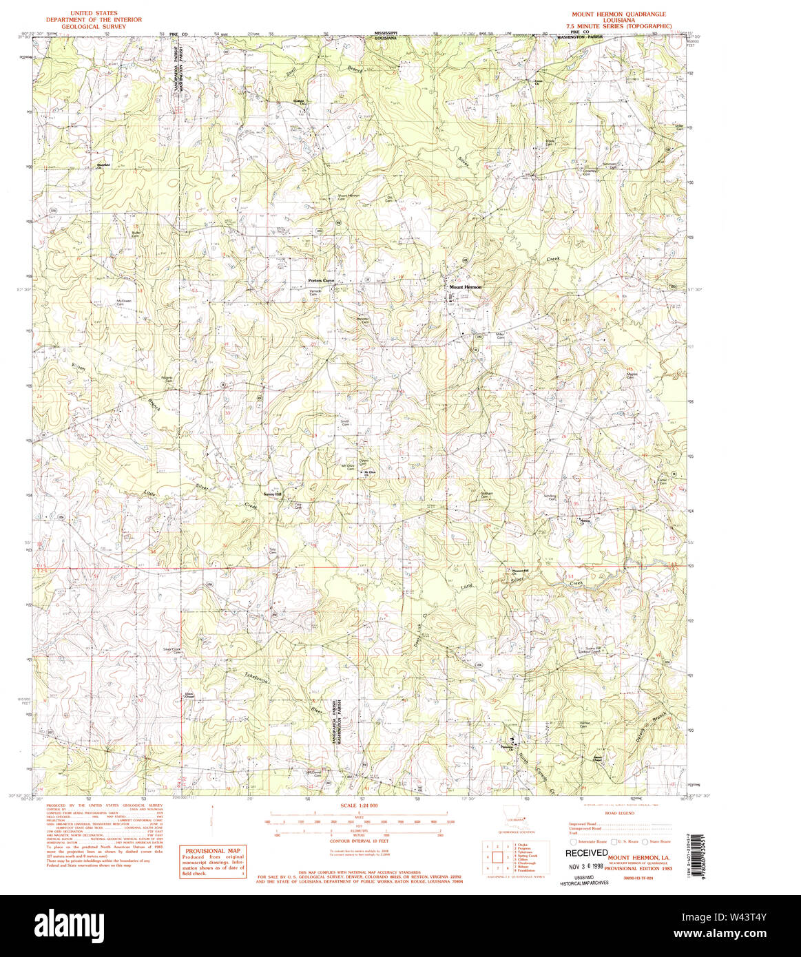 Mount Hermon Louisiana Map Hermon Map High Resolution Stock Photography And Images - Alamy